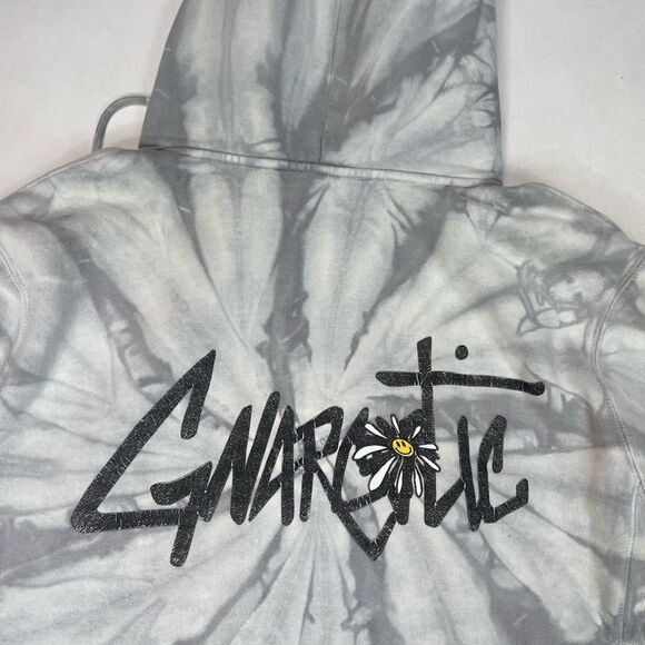 Gnarctic Have A Nice Life Pullover Hoodie Men Medium Gray Tie Dye - Picture 5 of 7